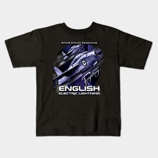 English Electric Lightning RAF Supersonic Fighter Kids T-Shirt